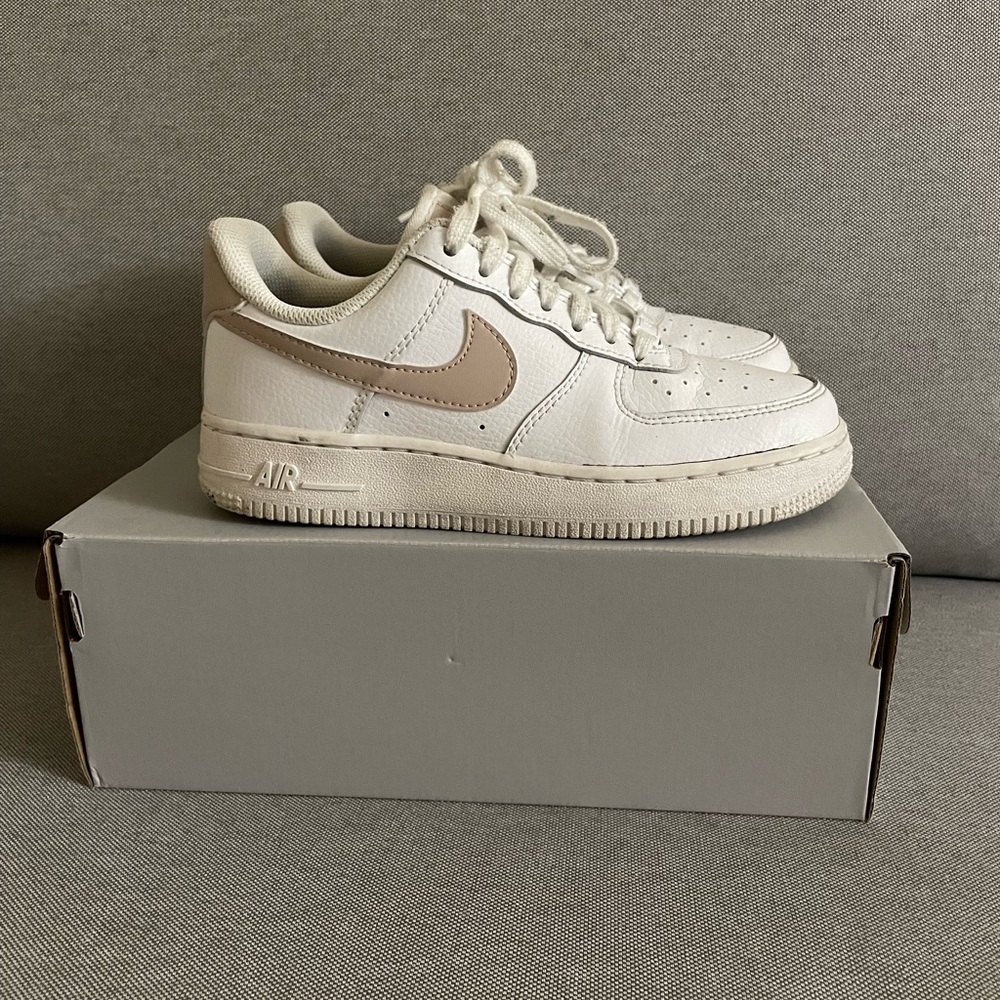 Nike Air Force 1 White and Beige